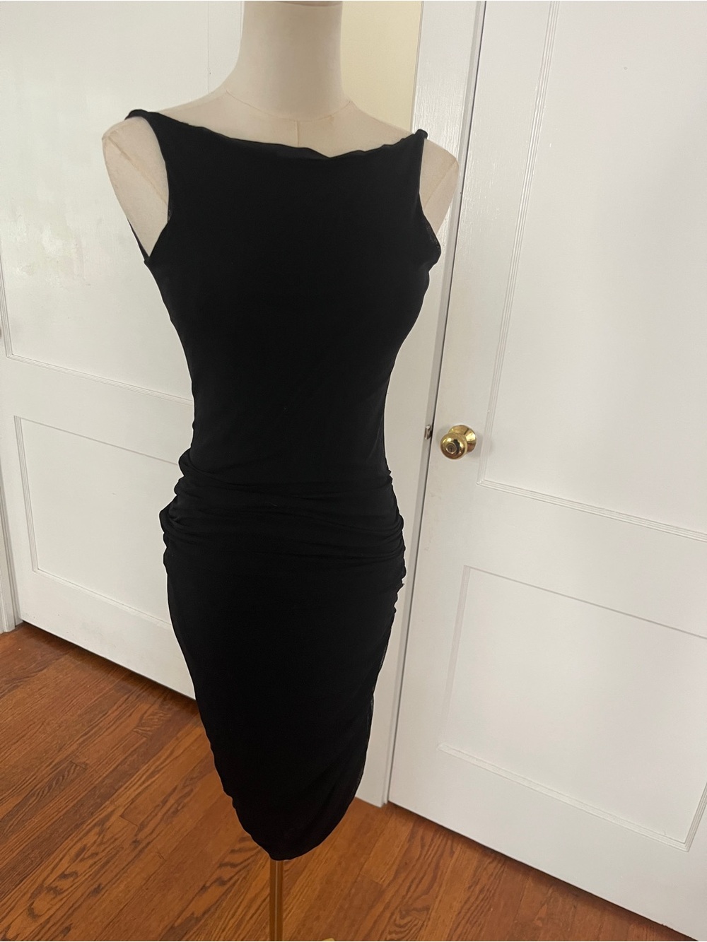 Giorgio di Sant’Angelo Black Drama — Low-Back Asymmetrical Hem Dress